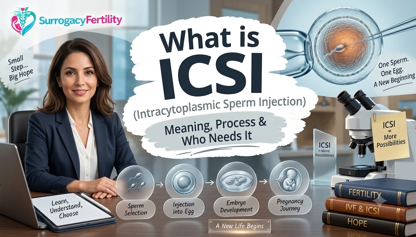 Intracytoplasmic Sperm Injection (ICSI): Full Guide — IVF fertility treatment illustration